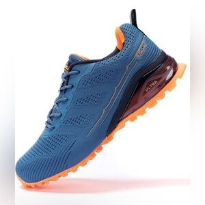 Men's Blue and Orange Athletic Shoes